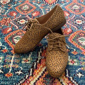 Madewell Alex Oxford in Spot Dot Calf Hair NWOT